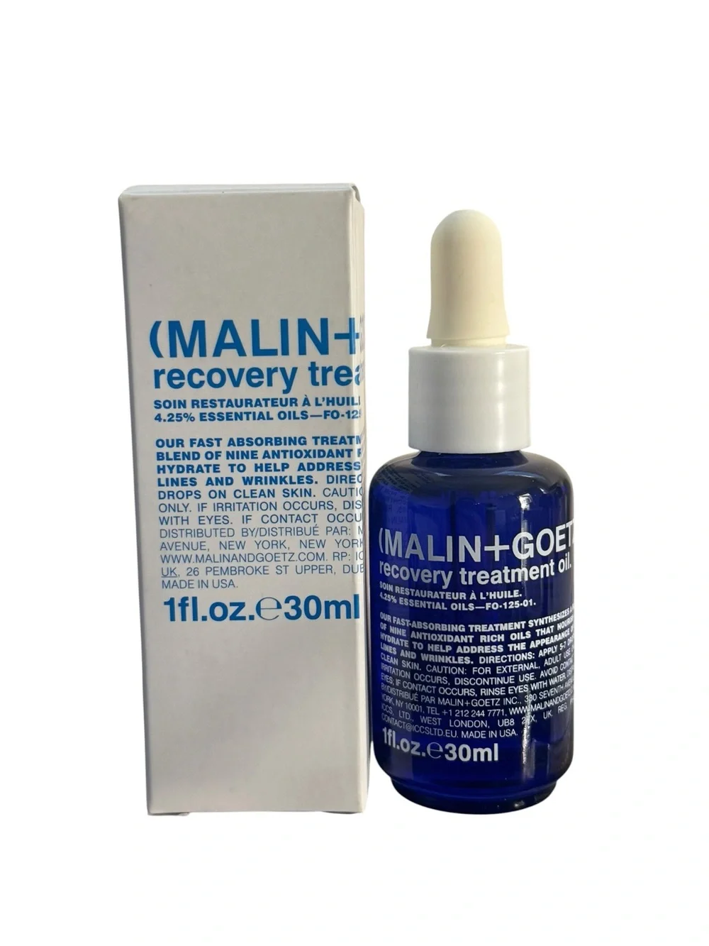 Malin + Goetz Recovery Treatment Oil 1 oz / 30 mL Face Oil Cruelty-Free NIB
